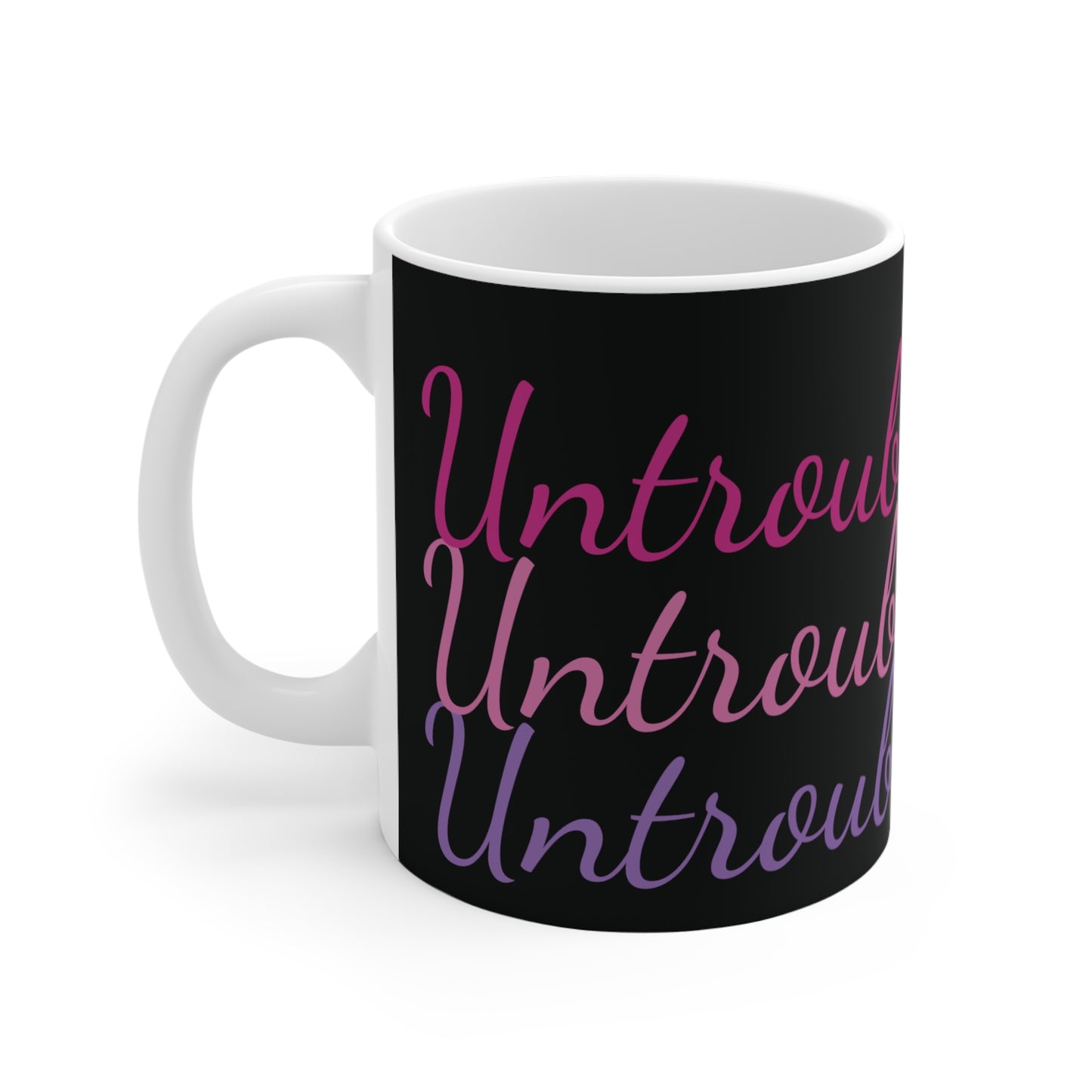 Untroubled Candi- Pink and Black Mug 11oz