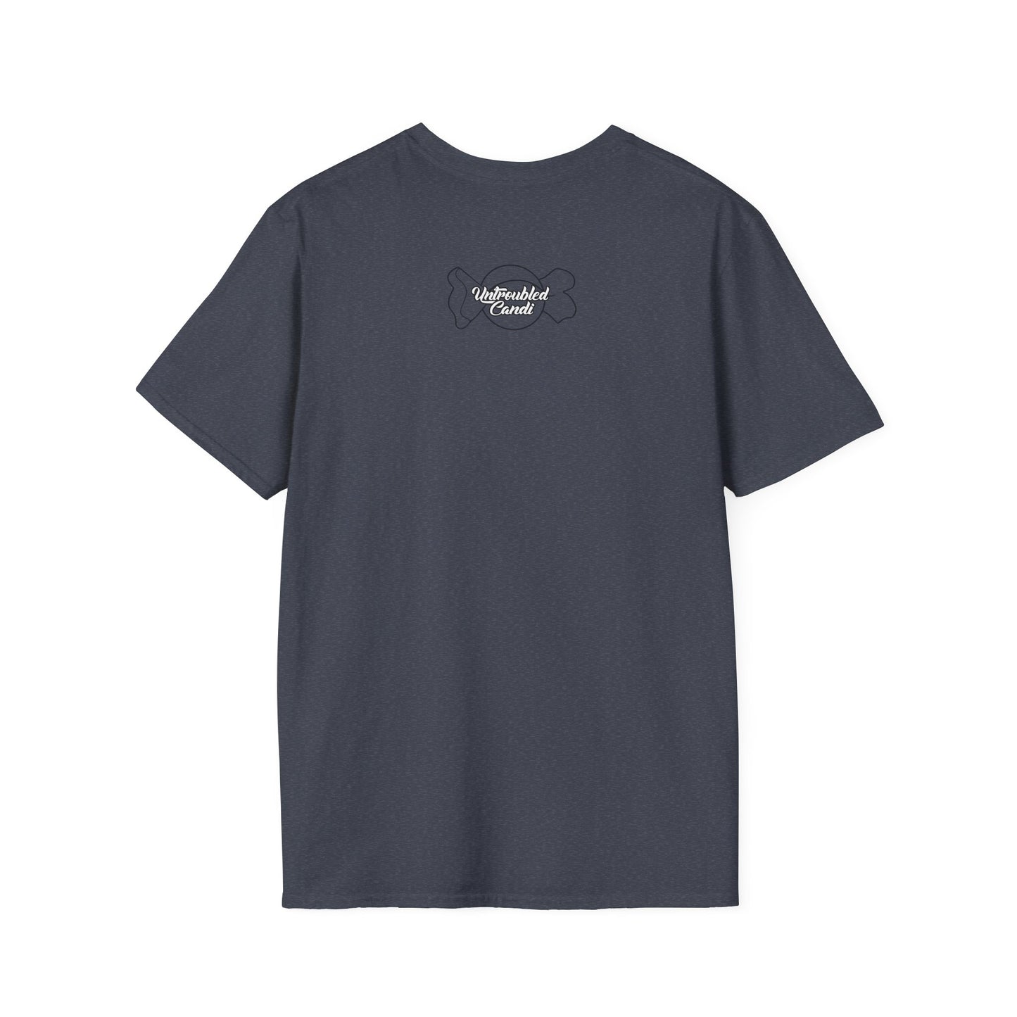 Untroubled Candi_ "#1GOD"_Unisex Softstyle T-Shirt_White