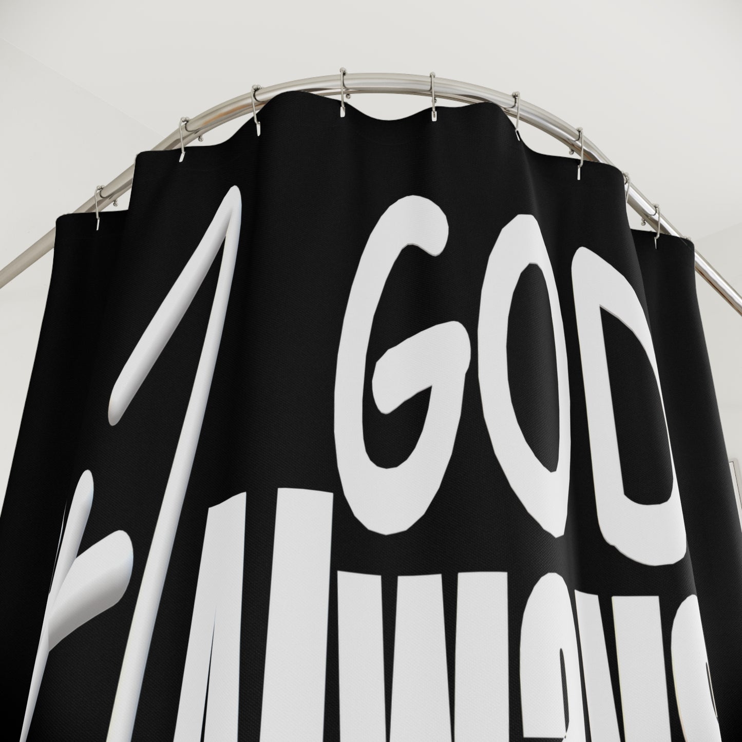 Untroubled Candi "#1God"_Shower Curtains