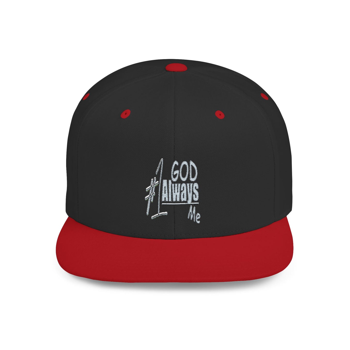 Untroubled Candi #1GOD"_Flat Bill Snapback-Gray Thread