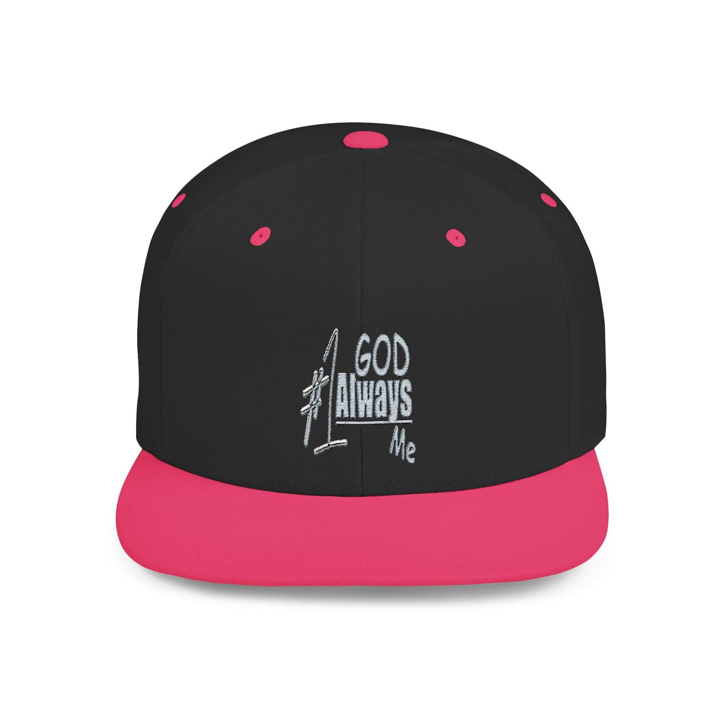 Untroubled Candi #1GOD"_Flat Bill Snapback-Gray Thread