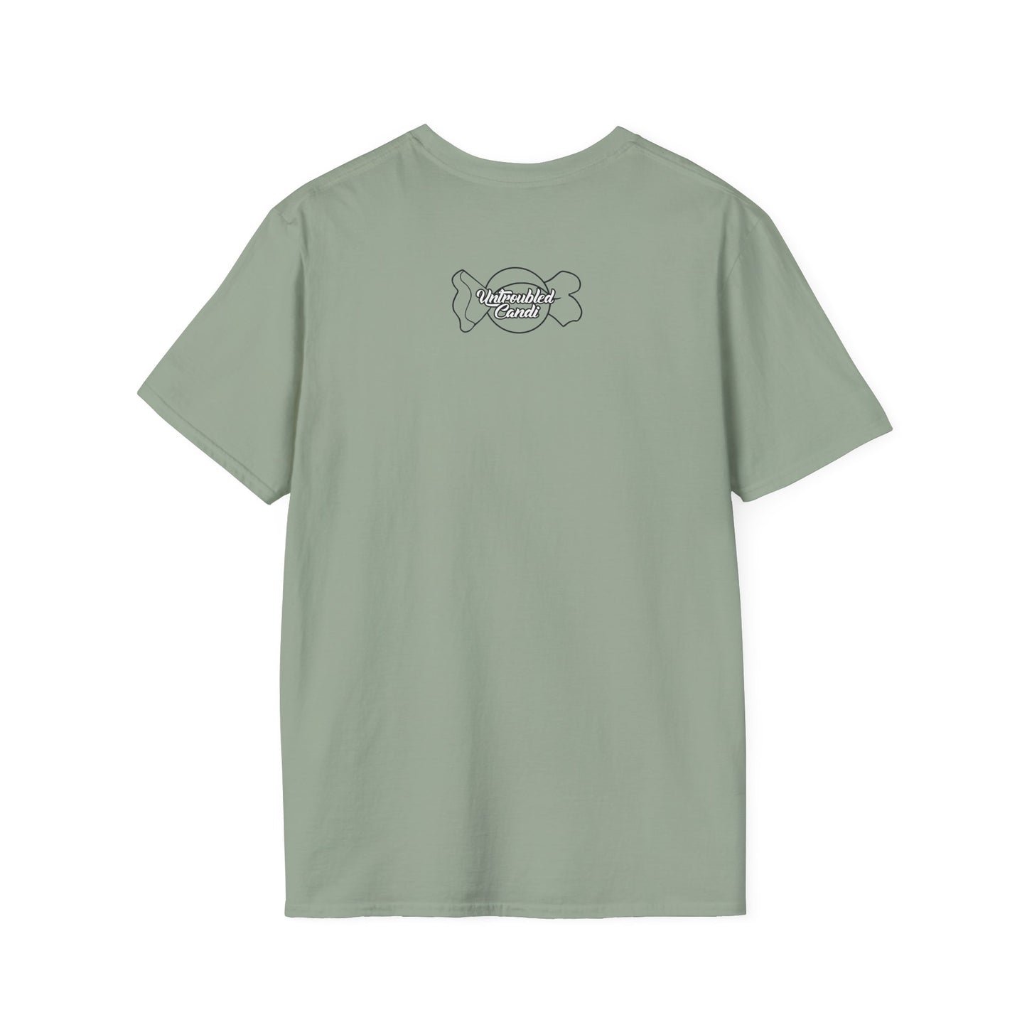 Untroubled Candi_ "#1GOD"_Unisex Softstyle T-Shirt_White