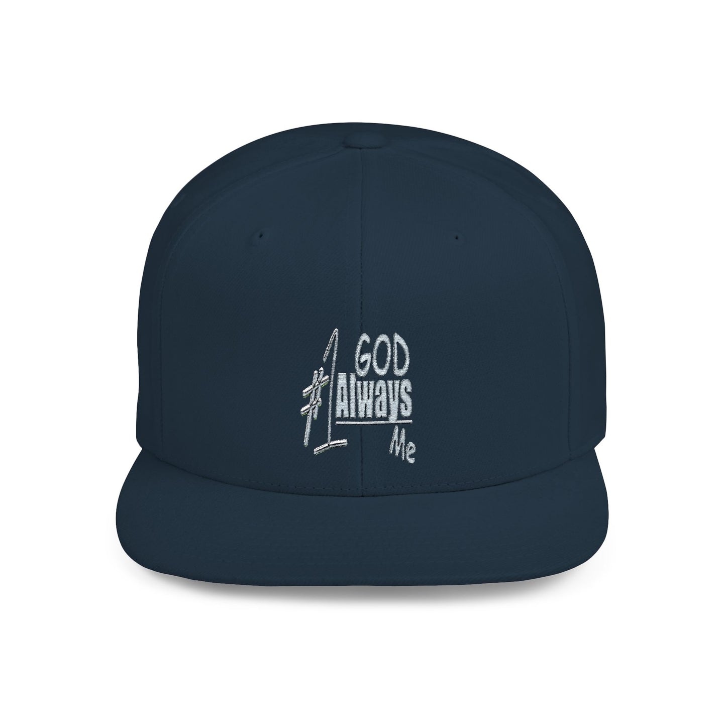 Untroubled Candi #1GOD"_Flat Bill Snapback-Gray Thread