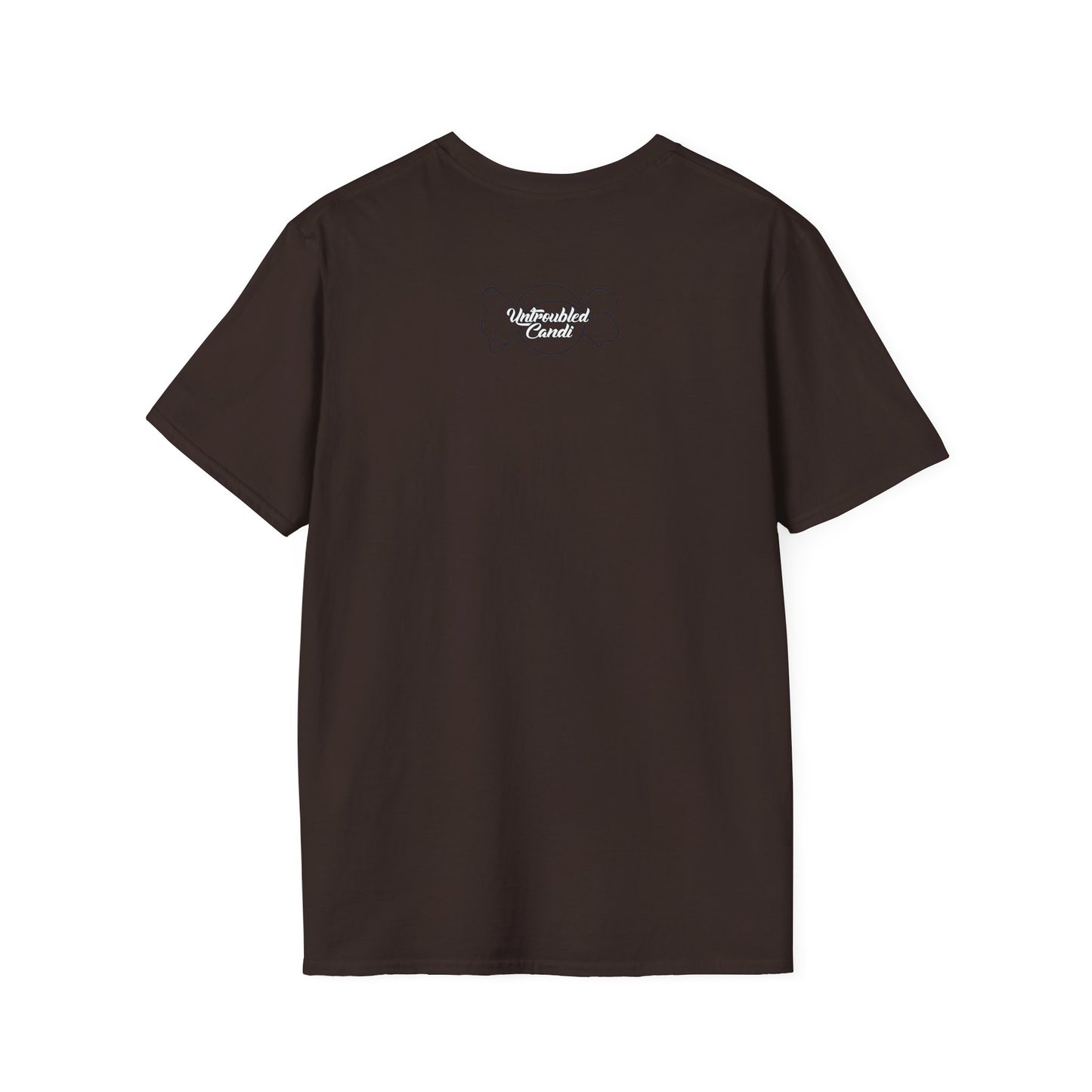 Untroubled Candi_ "#1GOD"_Unisex Softstyle T-Shirt_White