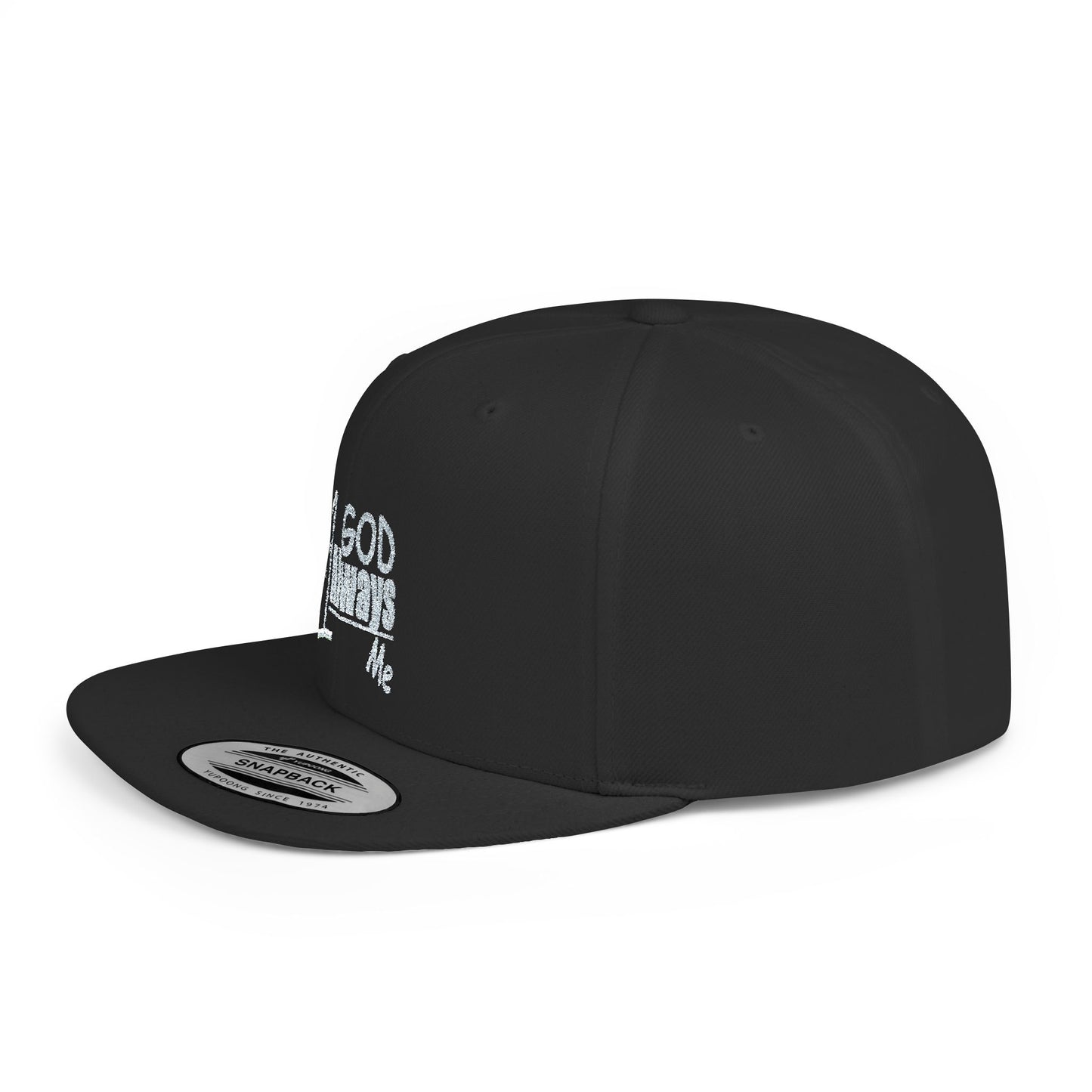 Untroubled Candi #1GOD"_Flat Bill Snapback-Gray Thread