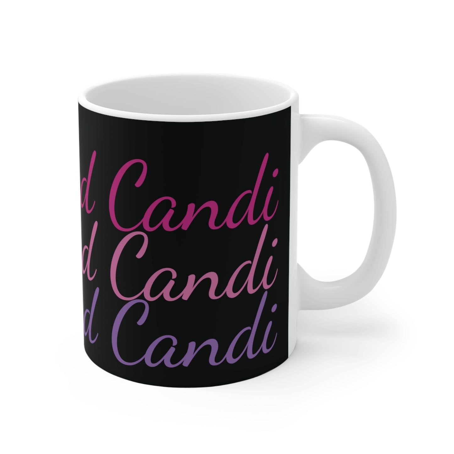 Untroubled Candi- Pink and Black Mug 11oz