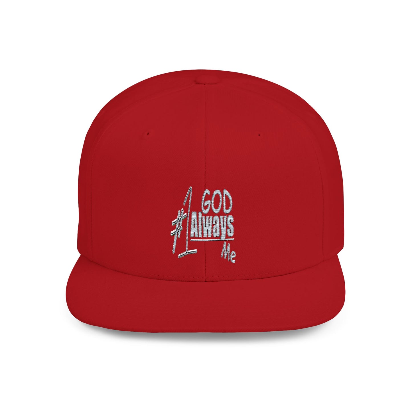 Untroubled Candi #1GOD"_Flat Bill Snapback-Gray Thread