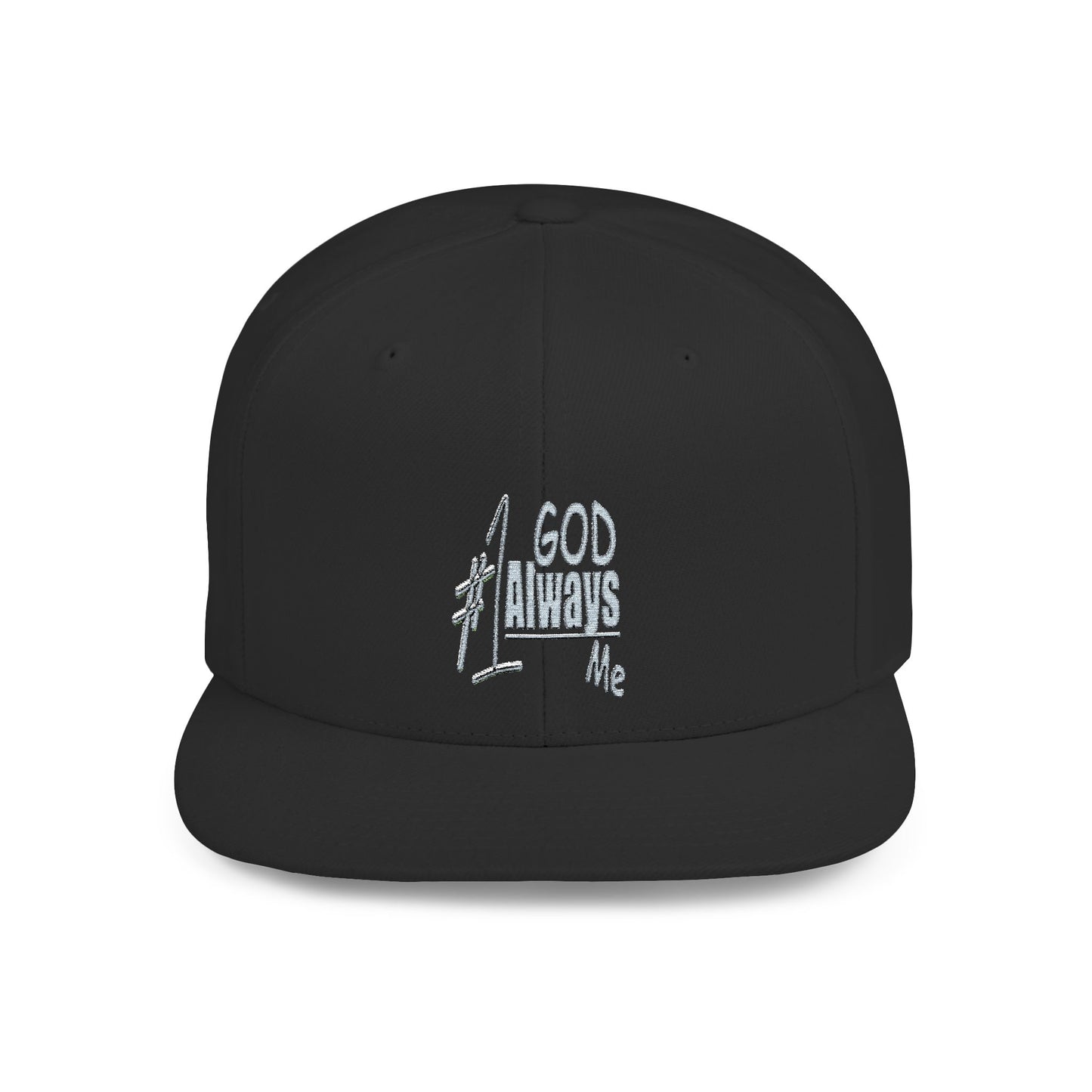 Untroubled Candi #1GOD"_Flat Bill Snapback-Gray Thread