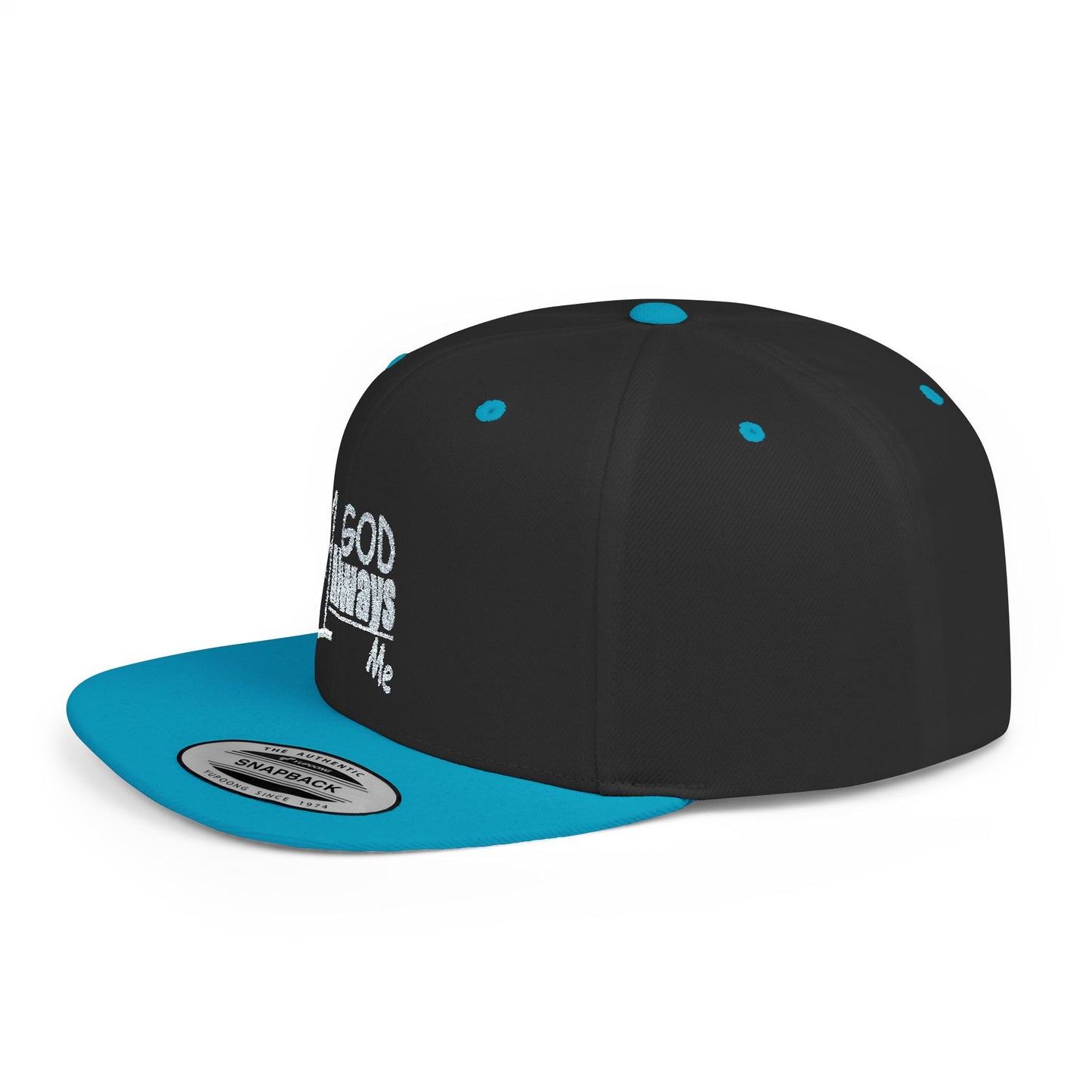 Untroubled Candi #1GOD"_Flat Bill Snapback-Gray Thread