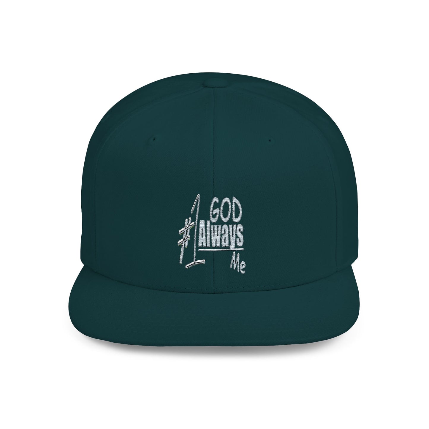 Untroubled Candi #1GOD"_Flat Bill Snapback-Gray Thread