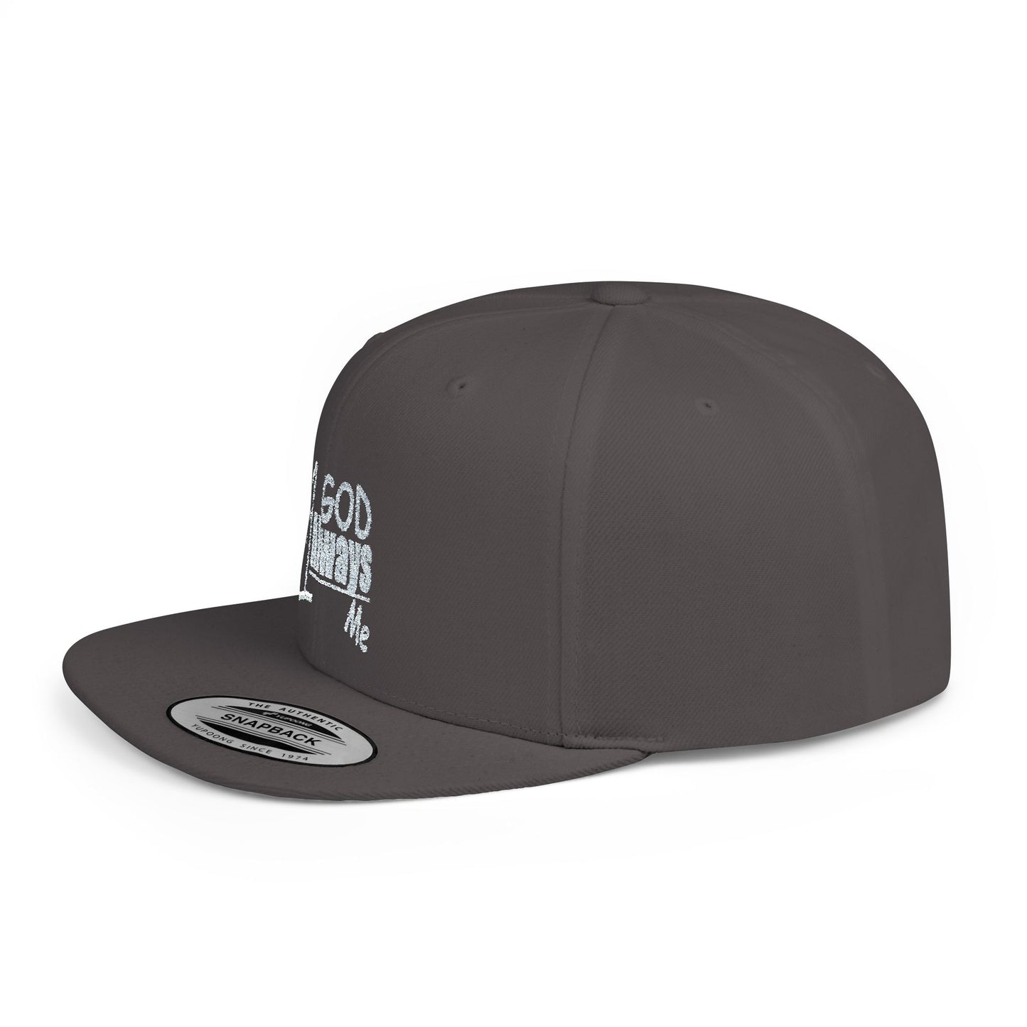 Untroubled Candi #1GOD"_Flat Bill Snapback-Gray Thread