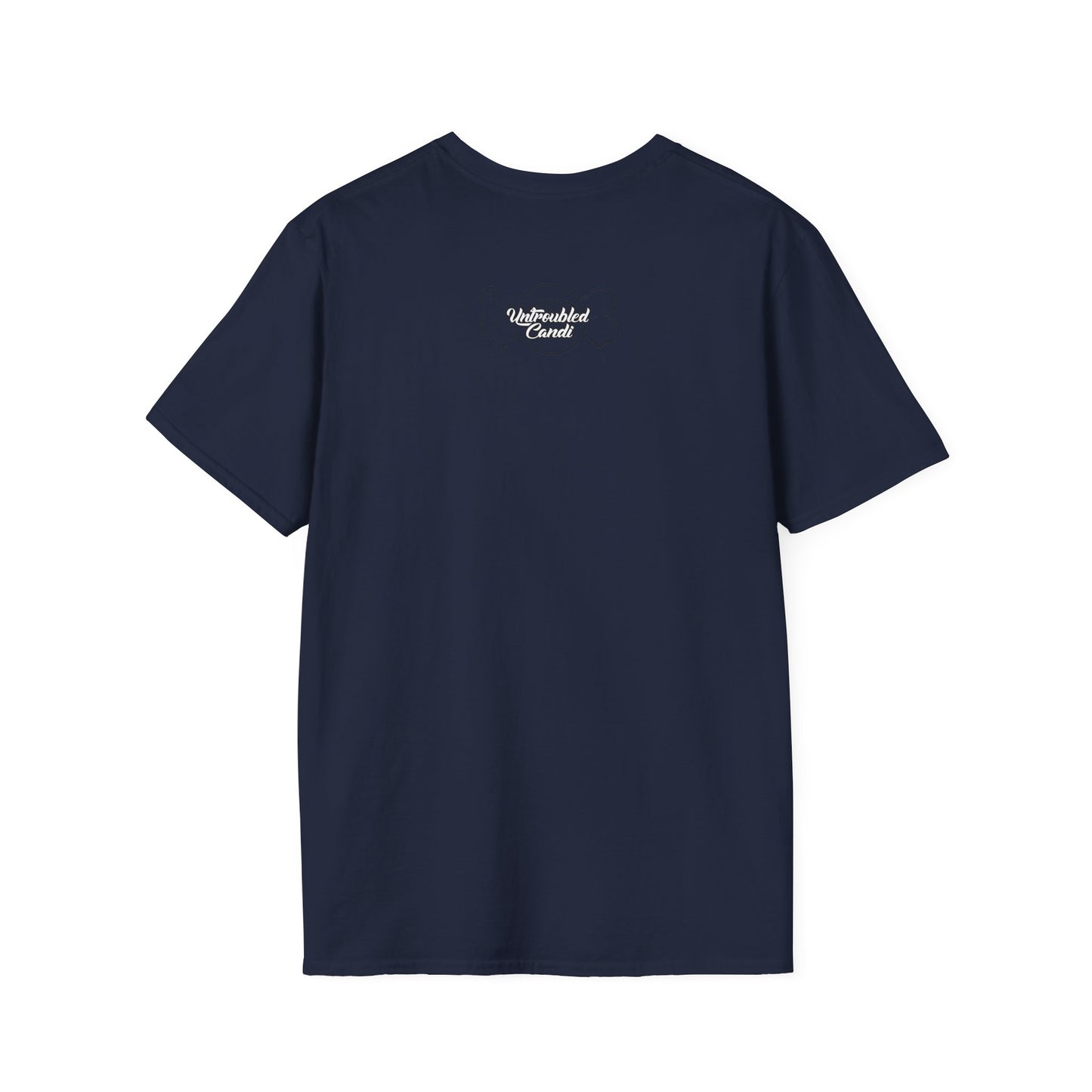 Untroubled Candi_ "#1GOD"_Unisex Softstyle T-Shirt_White