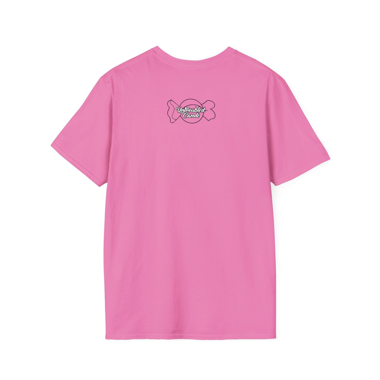 Untroubled Candi_ "#1GOD"_Unisex Softstyle T-Shirt_White
