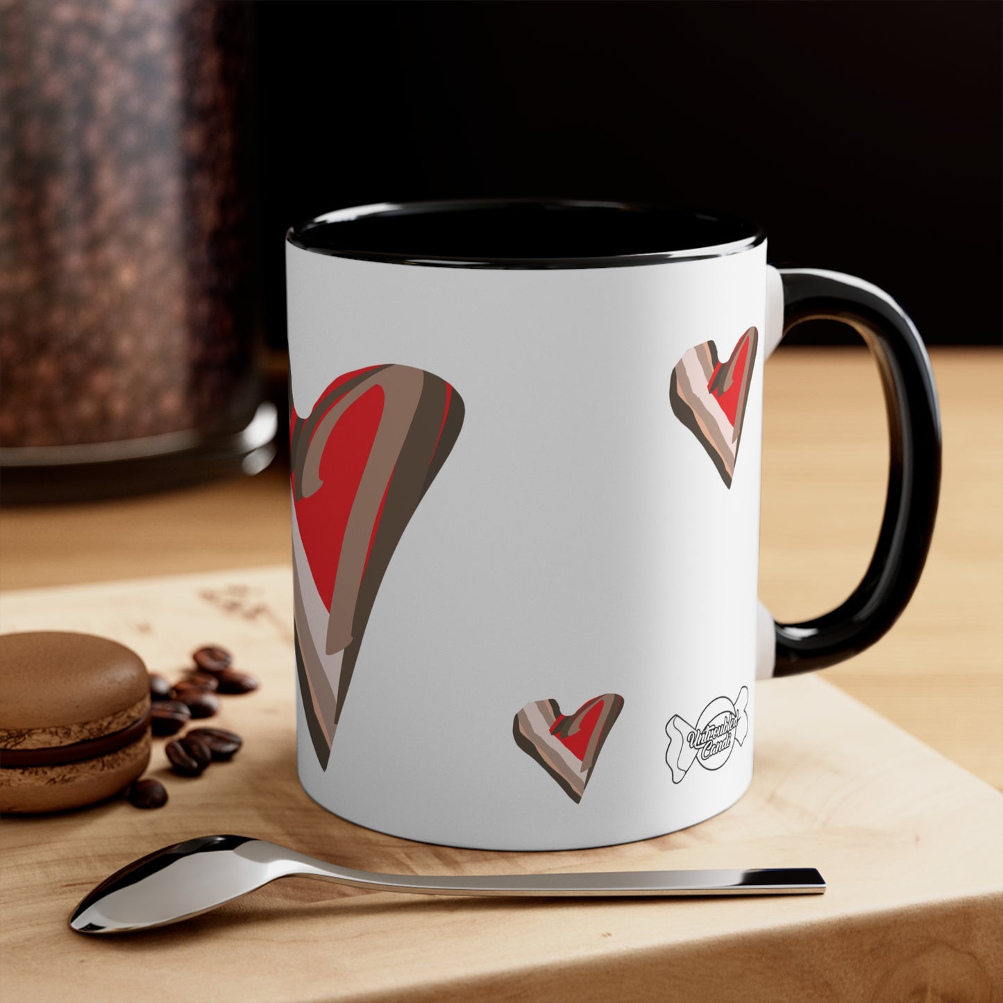 Untroubled Candi Mug, 11oz. All Love, Black