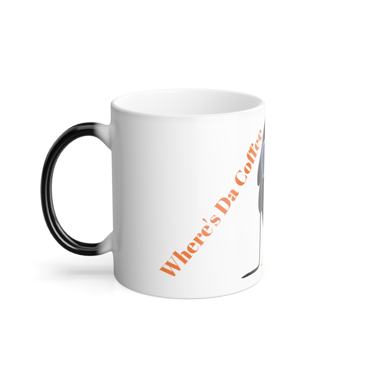 Untroubled Candi "Where's Da Coffee" Color Morphing Mug, 11oz