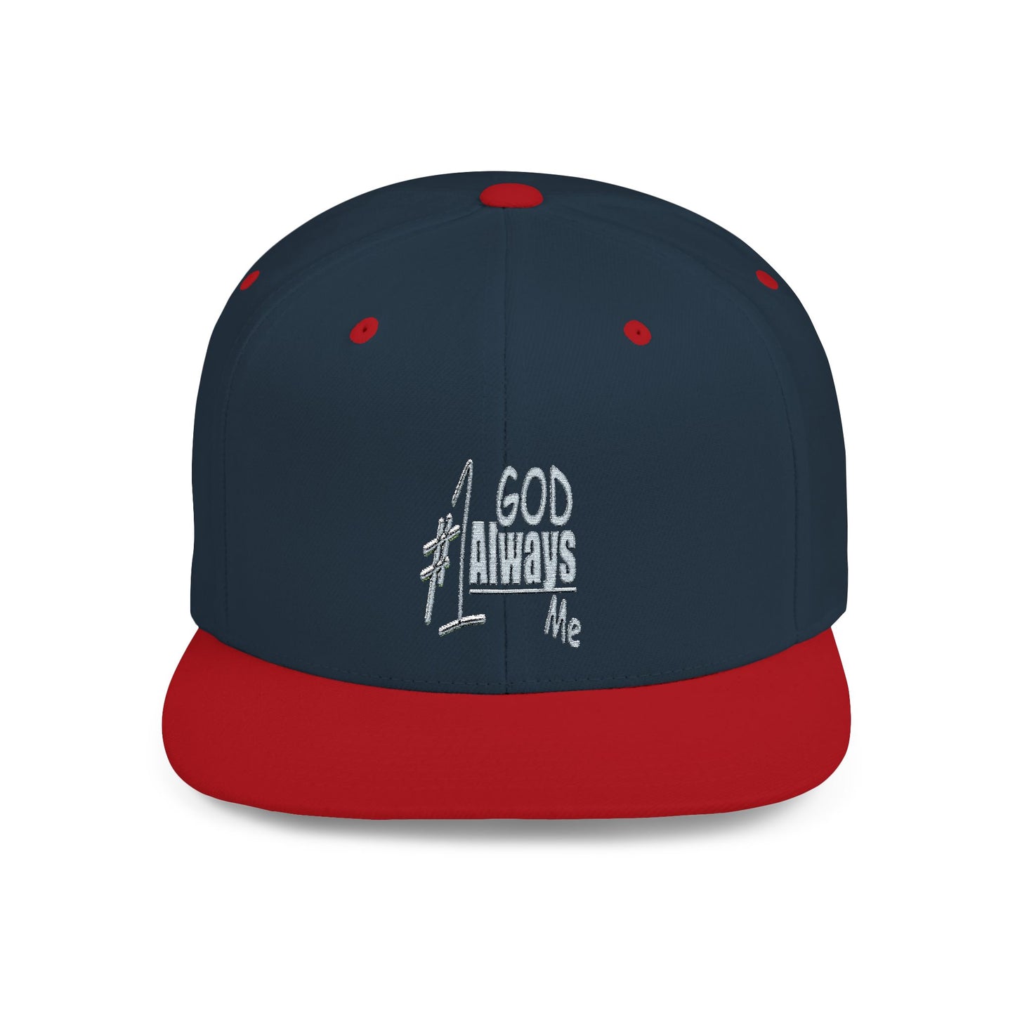 Untroubled Candi #1GOD"_Flat Bill Snapback-Gray Thread