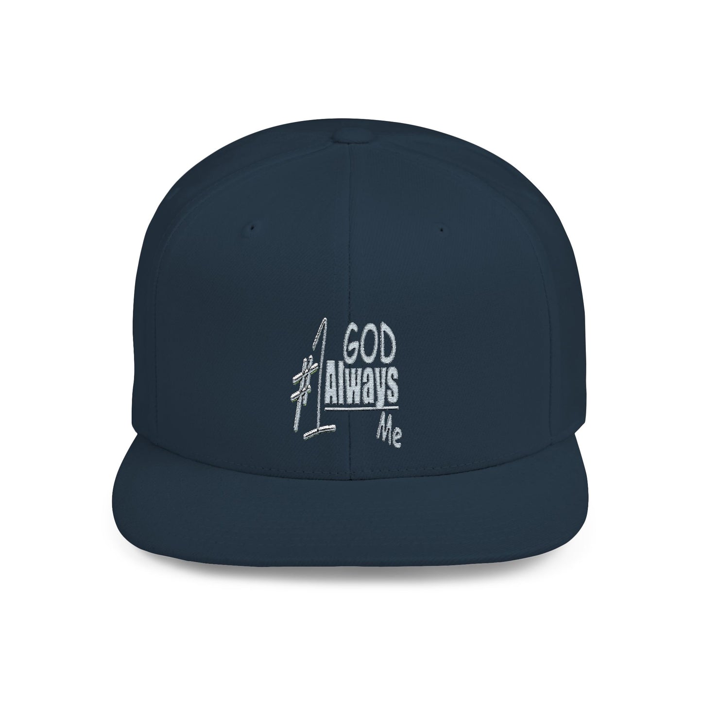 Untroubled Candi #1GOD"_Flat Bill Snapback-Gray Thread