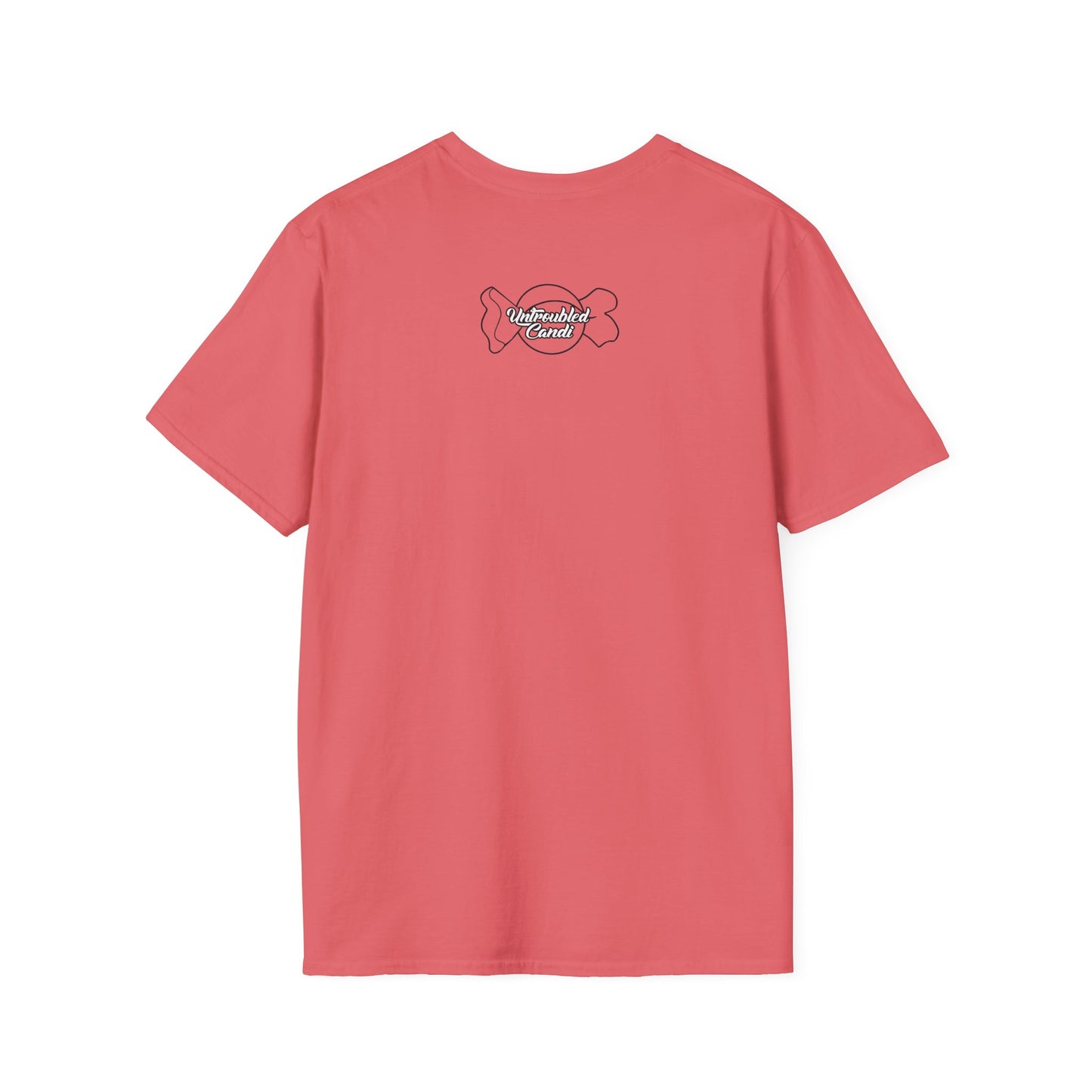 Untroubled Candi_ "#1GOD"_Unisex Softstyle T-Shirt_White