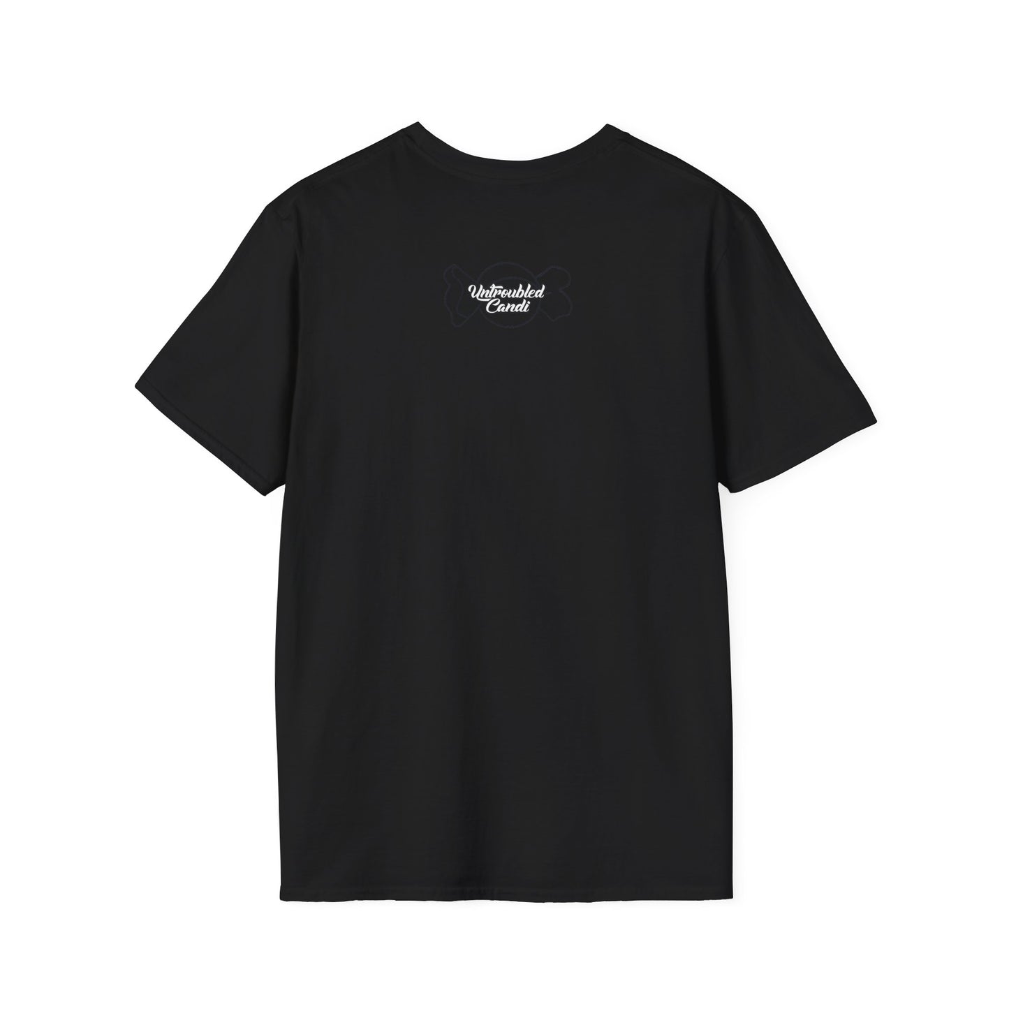 Untroubled Candi_ "#1GOD"_Unisex Softstyle T-Shirt_White