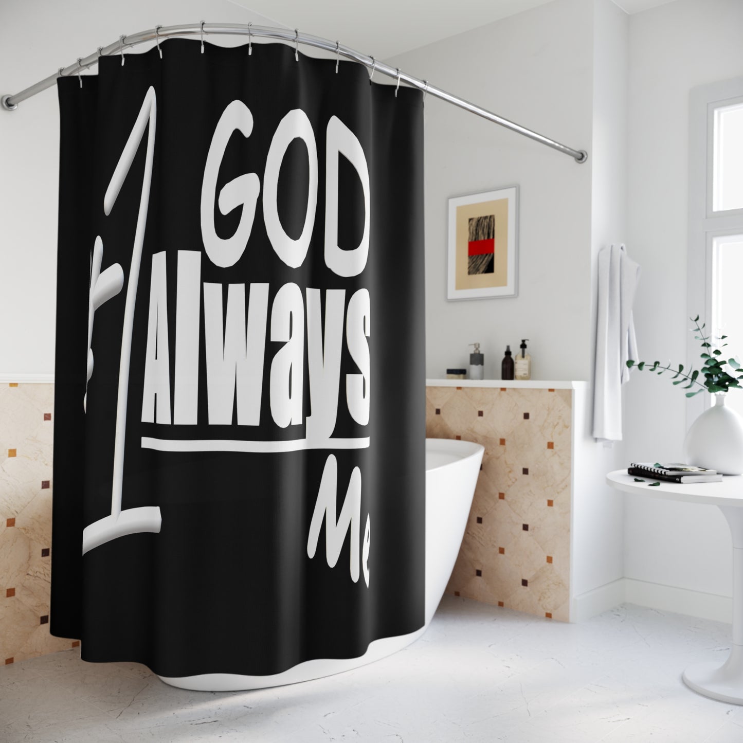 Untroubled Candi "#1God"_Shower Curtains