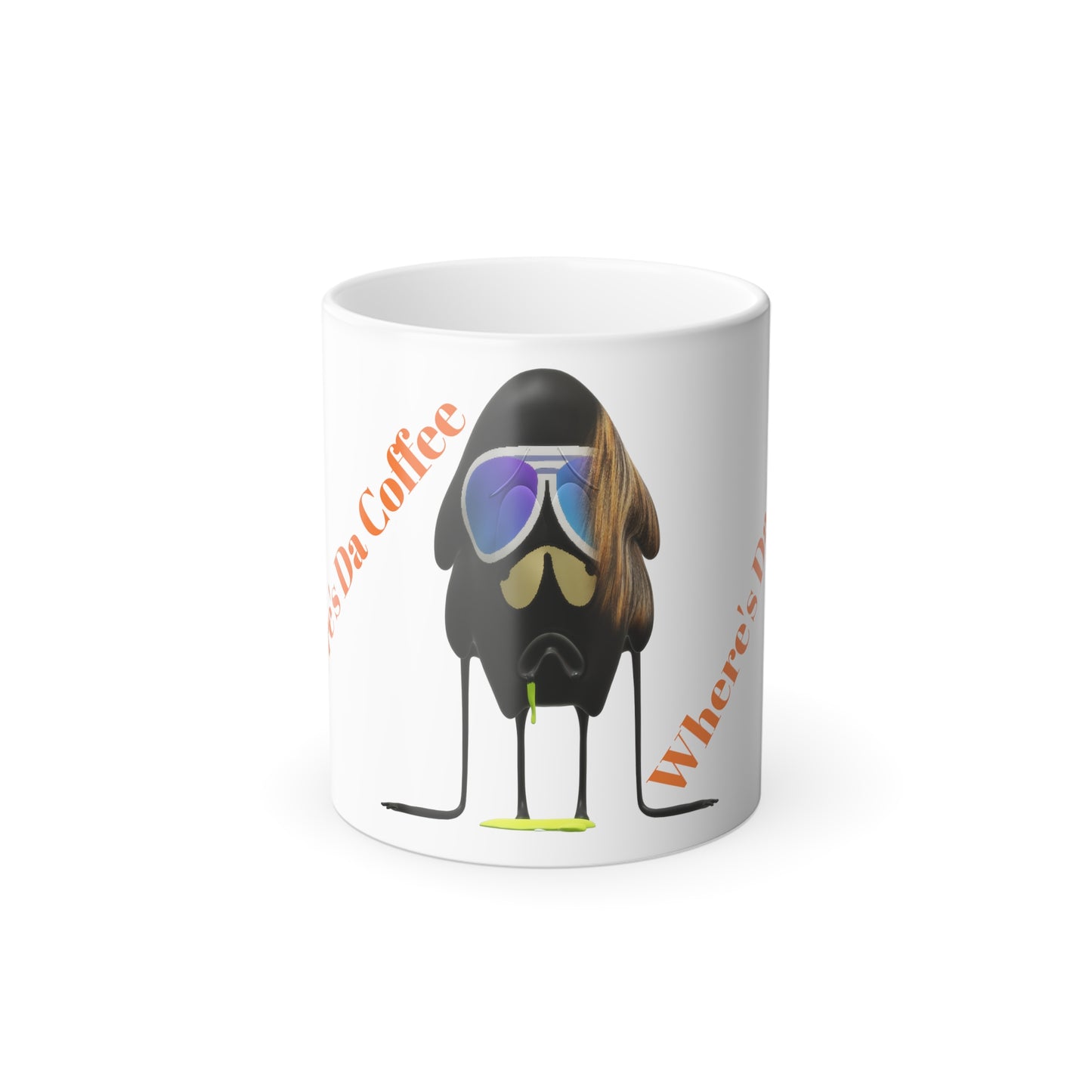 Untroubled Candi "Where's Da Coffee" Color Morphing Mug, 11oz