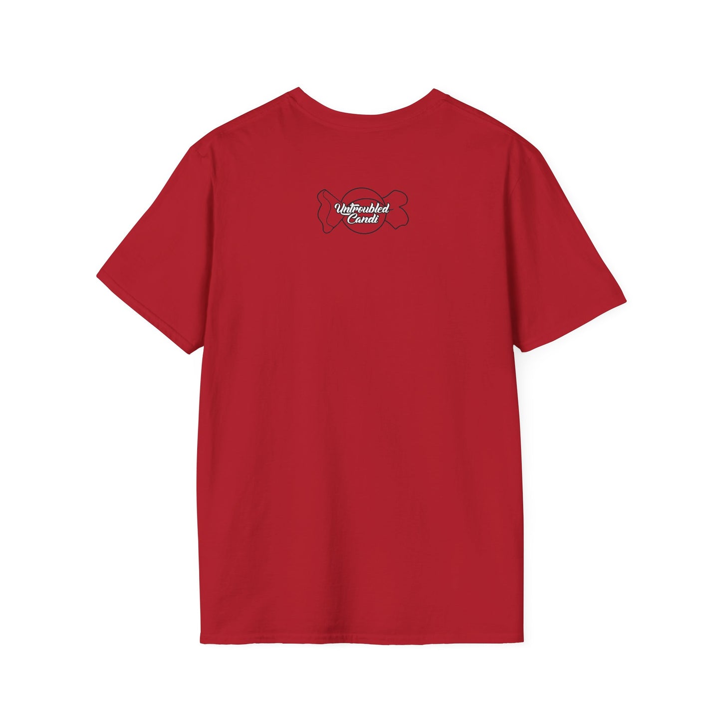 Untroubled Candi_ "#1GOD"_Unisex Softstyle T-Shirt_White