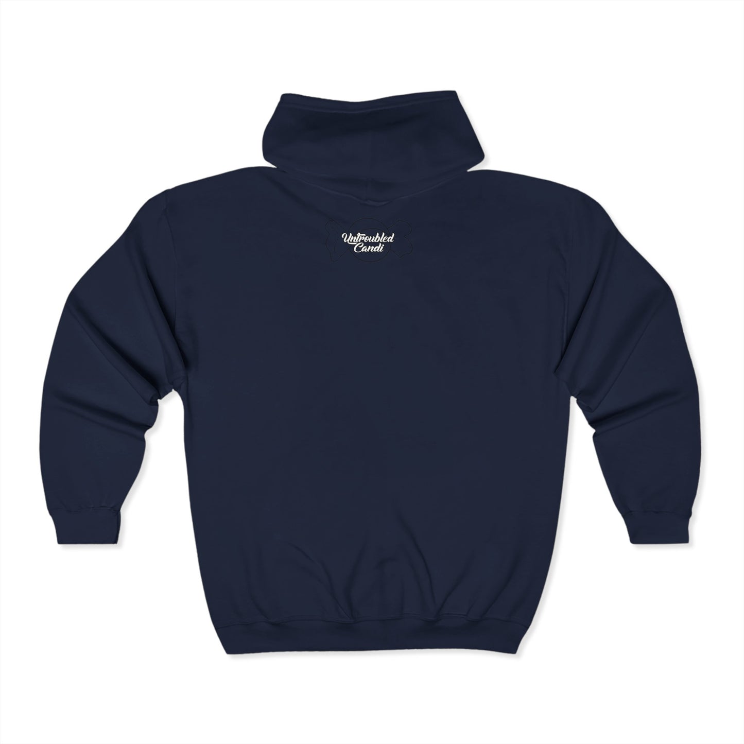 Untroubled Candi_ "#1GOD"_Unisex Heavy Blend™ Full Zip Hooded Sweatshirt