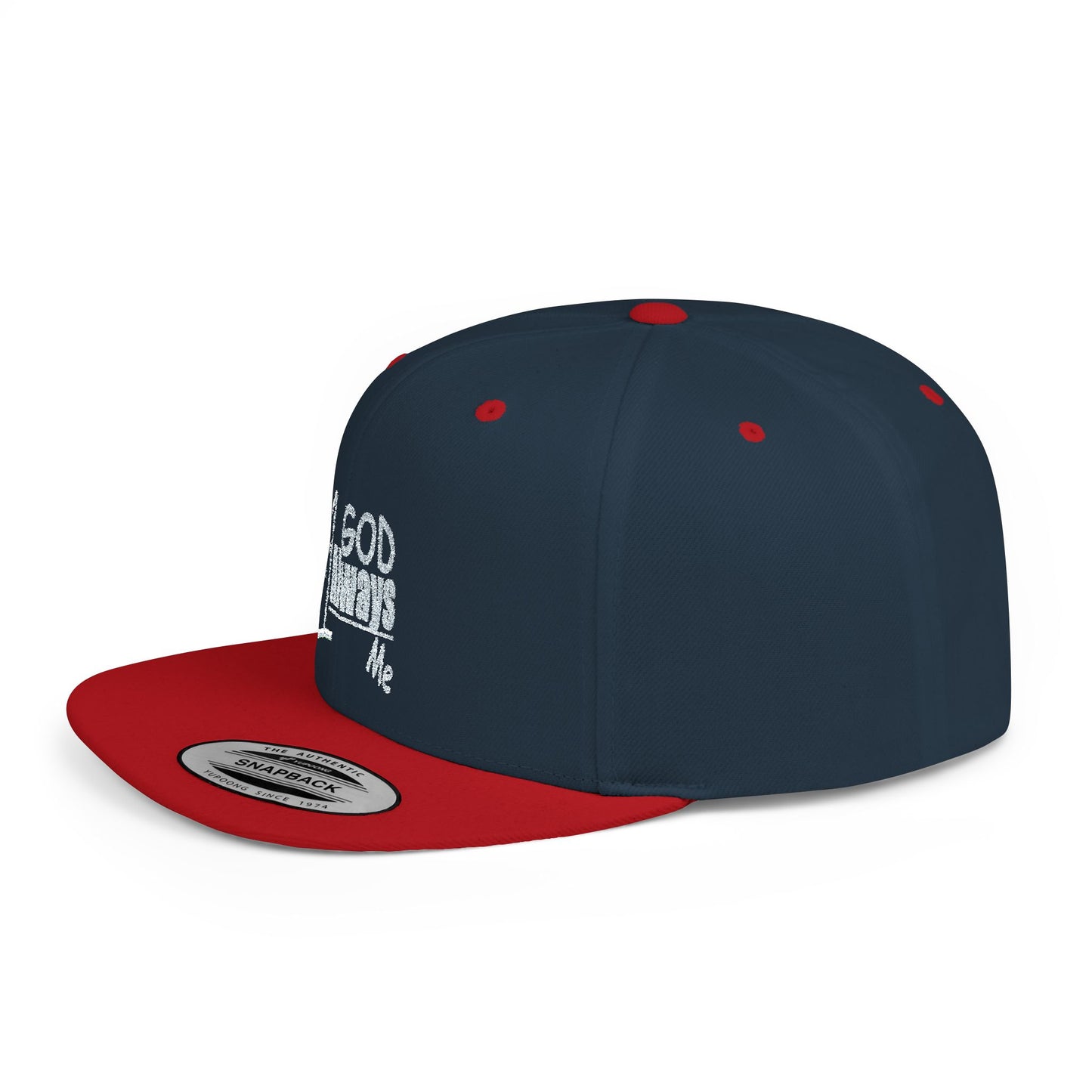 Untroubled Candi #1GOD"_Flat Bill Snapback-Gray Thread