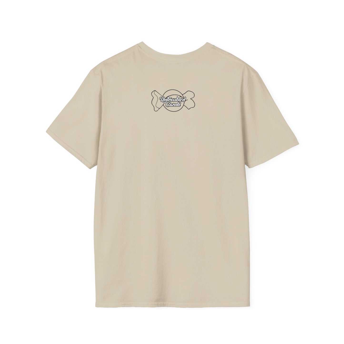 Untroubled Candi_ "#1GOD"_Unisex Softstyle T-Shirt_White