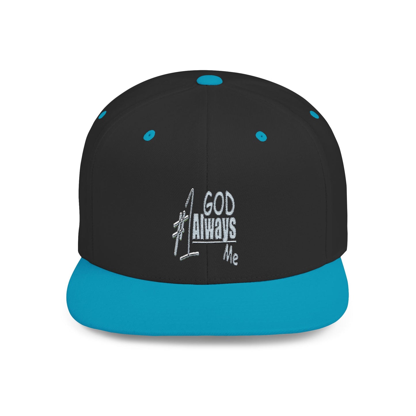 Untroubled Candi #1GOD"_Flat Bill Snapback-Gray Thread