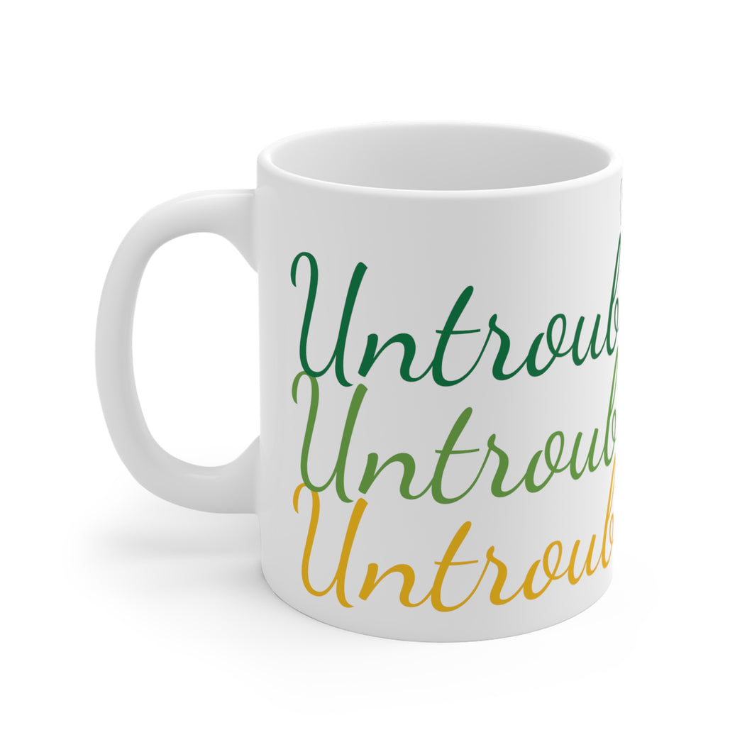 Untroubled Candi- Yellow and Green Mug 11oz