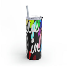Load image into Gallery viewer, Untroubled Candi_&quot;This Helps me Clock In&quot; Skinny Matte Tumbler, 20oz
